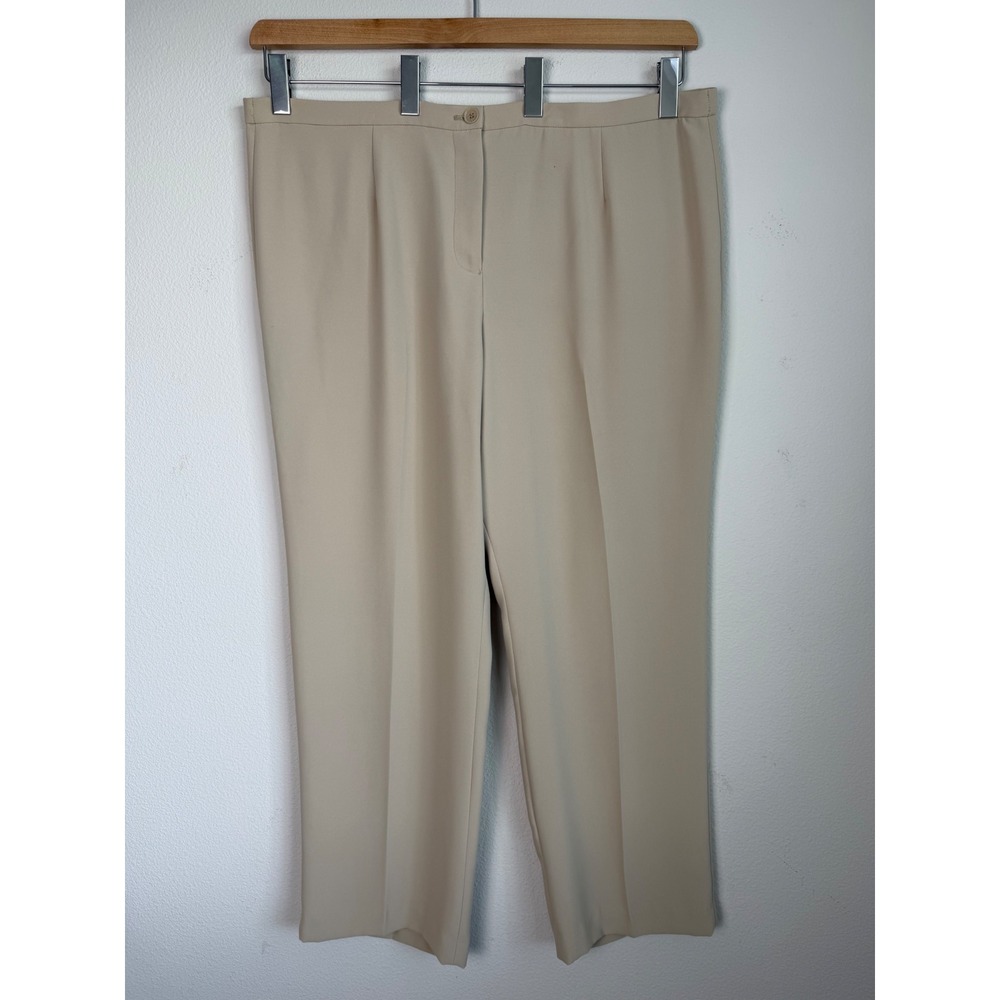 Pendleton Women Trousers 20W Tan Straight Leg Pleated Pants Career Neutral